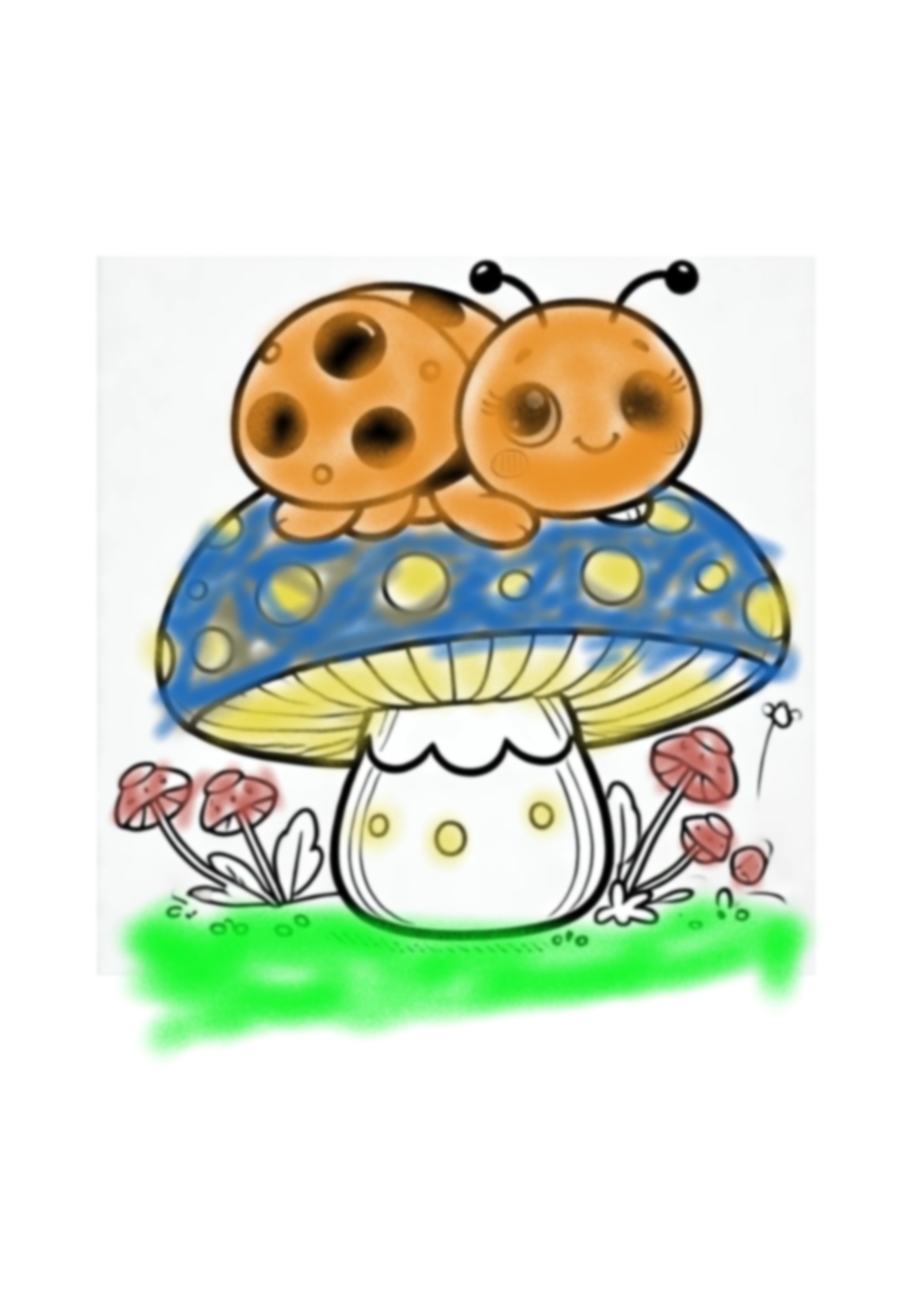 ladybird on toadstool