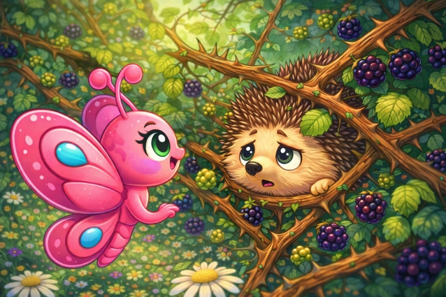 Cover: The Flutterbys � The Hedge stuck Hedgehog
