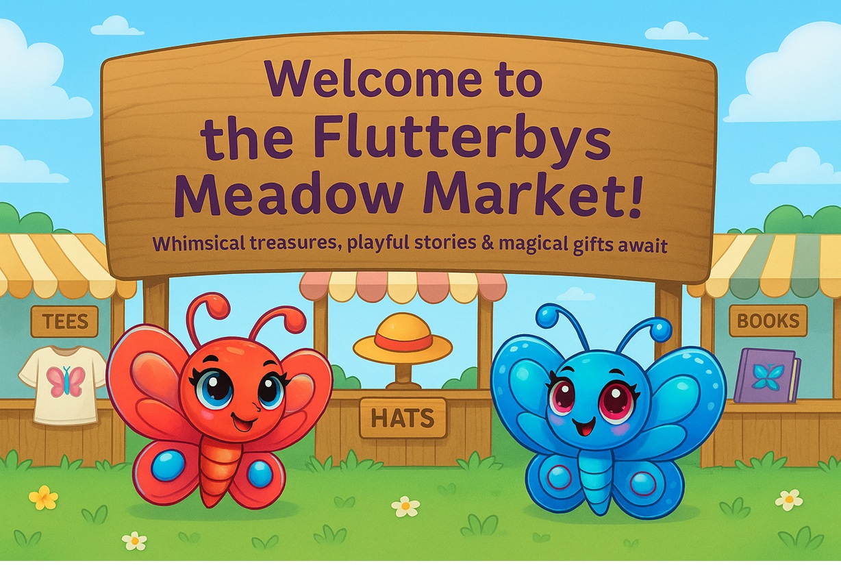 Flutterbys Meadow Market Illustration