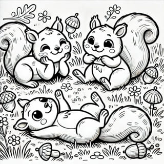 Colouring page: Flutterby Friends