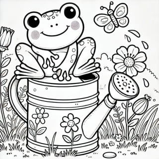 Colouring page: Flutterby Friends