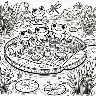Colouring page: Flutterby Friends