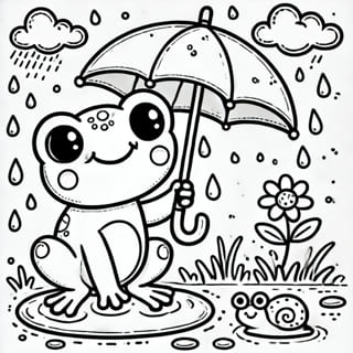 Colouring page: Flutterby Friends