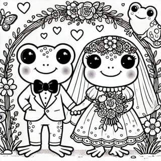 Colouring page: Flutterby Friends