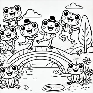 Colouring page: Flutterby Friends