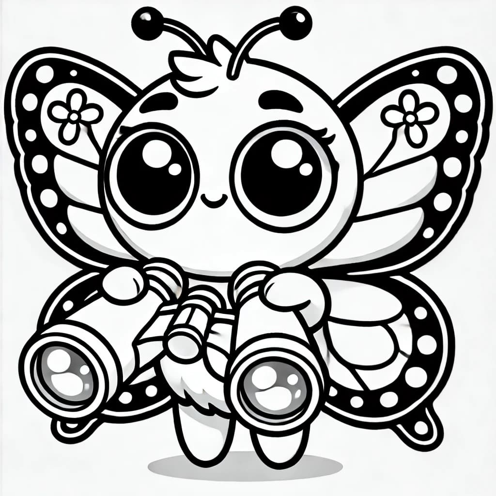 Colouring page: Flutterby Friends