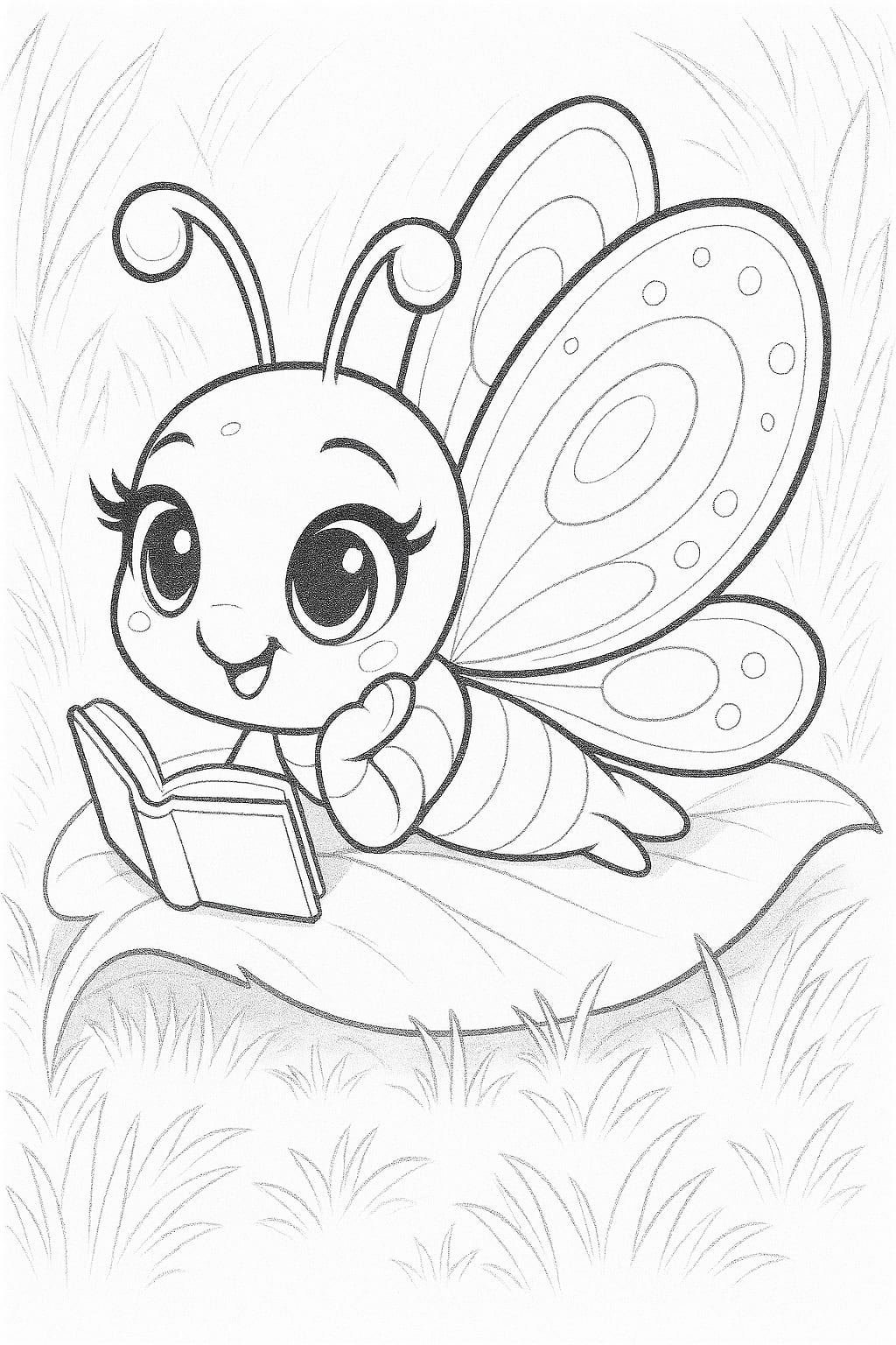 Colouring page: Flutterby Friends