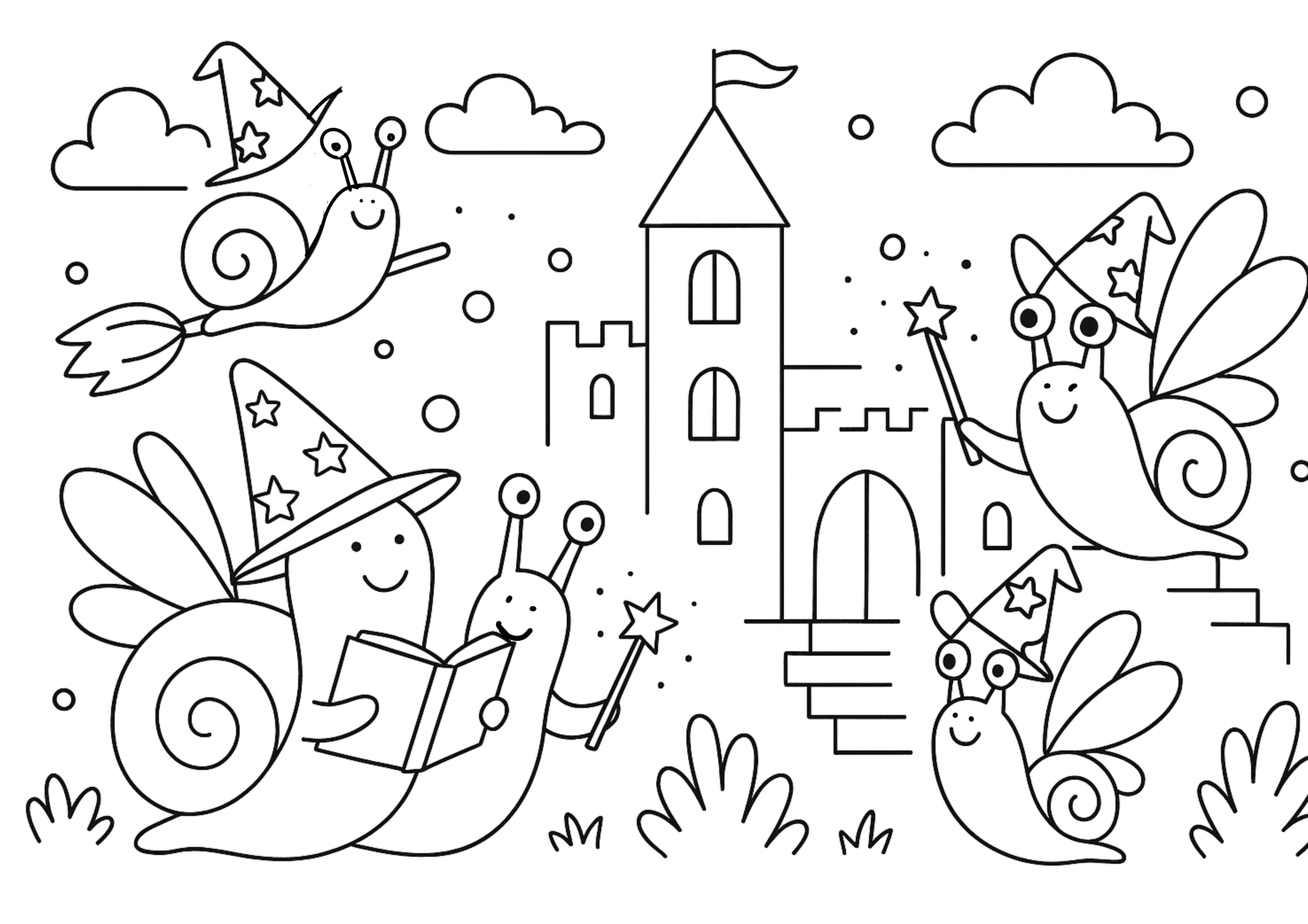 Colouring page: Flutterby Friends