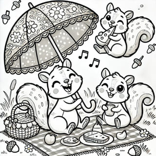 Colouring page: Flutterby Friends